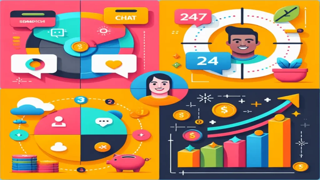 AI-powered chatbots providing 24/7 support and improving customer satisfaction.